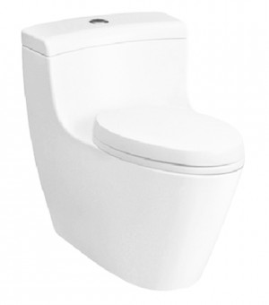 كرسي أفرنجي قطعة واحدة أبيض 30 سم مع غطاء (SOFT CLOSE)- صناعة فتنامي   TOTO - MS636CDRV#   S-Trap